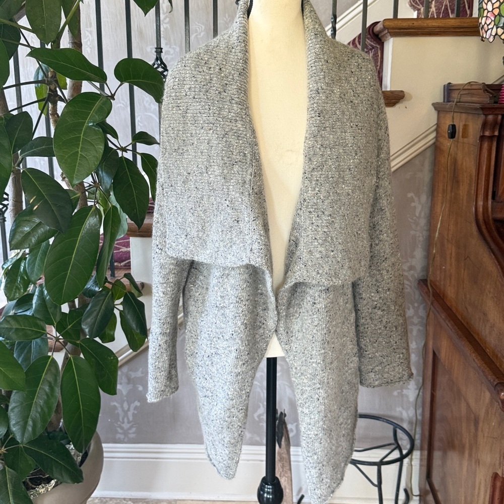 EILEEN FISHER speckled wool cardigan, extra large, excellent condition grey - Picture 7 of 12
